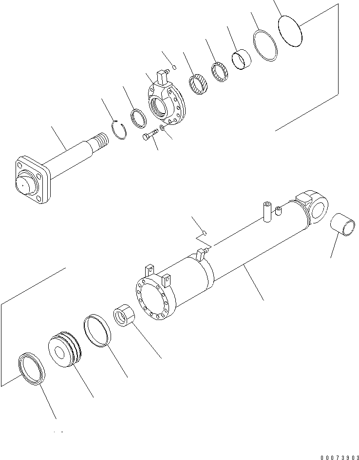 Crawler Loaders Komatsu / D85MS-15 S/N 1001-1005(d85ms-1c) / ROTOR TILT CYLINDER(#1001-)(450190 : Y1620-31A0)