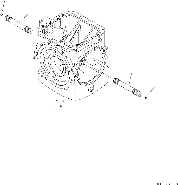 Komatsu parts book diagram for D85PX-15E0 S/N 1201-11608 (ecot3): POWER TRAIN (TORQUE SHAFT) (WITH ENGINE OIL AND COOLANT HEATER)(#1201-)