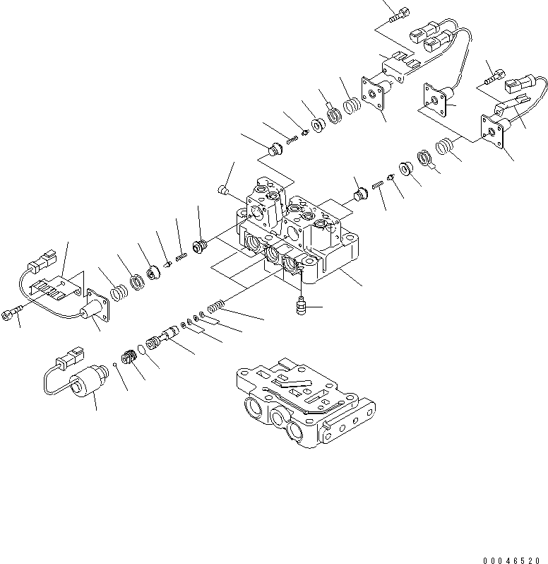 Bulldozers Komatsu / D85PX-15E0 S/N 1201-11608 (ecot3)(d85px-0c) / TRANSMISSION VALVE (UPPER VALVE)(#1201-)(150300 : F2320-59A0)