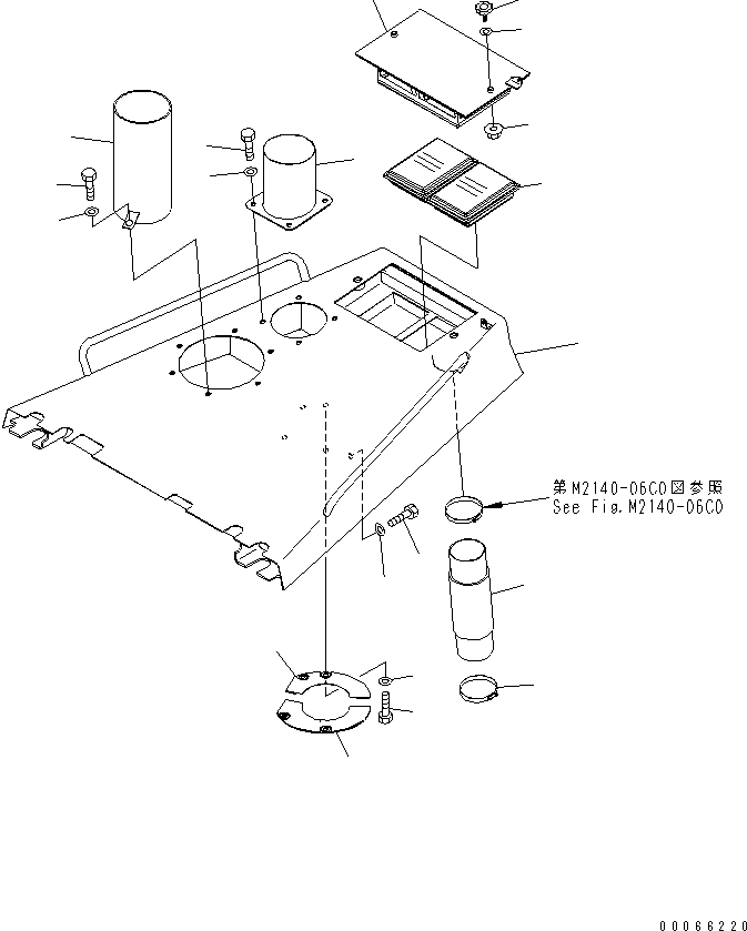 Komatsu parts book diagram for D85PX-15E0 S/N 1201-11608 (ecot3): ENGINE HOOD (SIDE COVER LESS) (FOR AIR CONDITIONER OR HEATER)(#1201-)