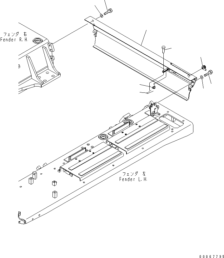 Komatsu parts book diagram for D85PX-15E0 S/N 1201-11608 (ecot3): REAR COVER (FOR COUNTER WEIGHT)(#1201-)