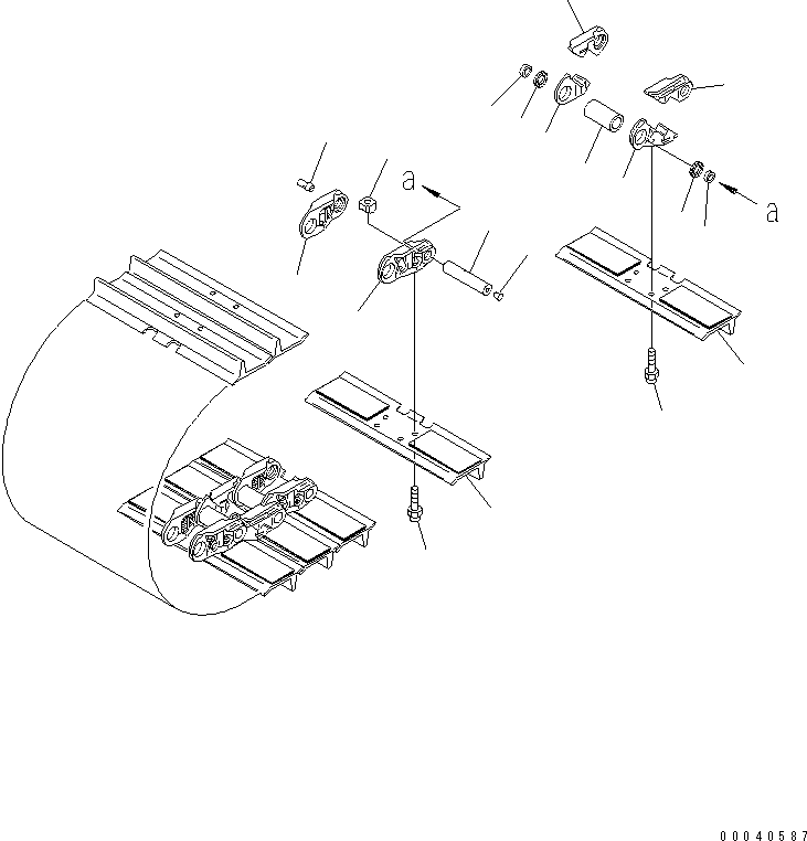 Komatsu parts book diagram for D85PX-15E0 S/N 1201-11608 (ecot3): TRACK SHOE (910MM WIDE) (SINGLE GROUSER) (FOR LOW NOISE)(#1201-)