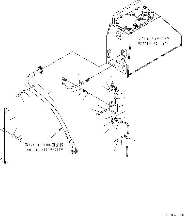 Bulldozers Komatsu / D85PX-15E0 S/N 1201-11608 (ecot3, For EU)(d85px-2c) / HYDRAULIC OIL DRAIN PIPING(#1201-1205)(060250 : C0610-03C0)