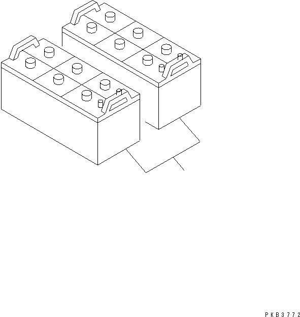 Bulldozers Komatsu / D85PX-15E0 S/N 1201-11608 (ecot3, For EU)(d85px-2c) / BATTERY (NS150 DRY)(#1201-)(120020 : E0110-01A1)