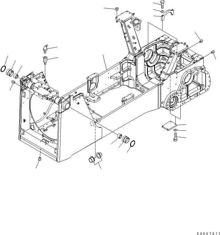Bulldozers Komatsu / D85PX-15E0 S/N 1201-11608 (ecot3, For EU)(d85px-2c) / MAIN FRAME(#11001-)(210010 : J2100-01C0)