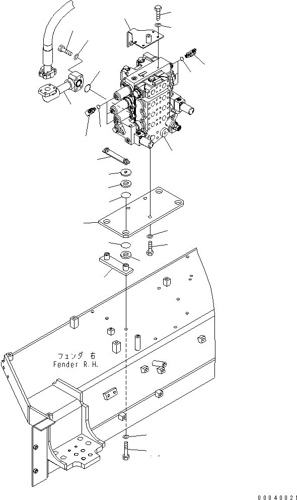 Bulldozers Komatsu / D85PX-15E0 S/N 1201-11608 (ecot3, For EU)(d85px-2c) / CONTROL VALVE (FOR REAR ATTACHMENT)(#1201-)(270290 : M2210-06C0)