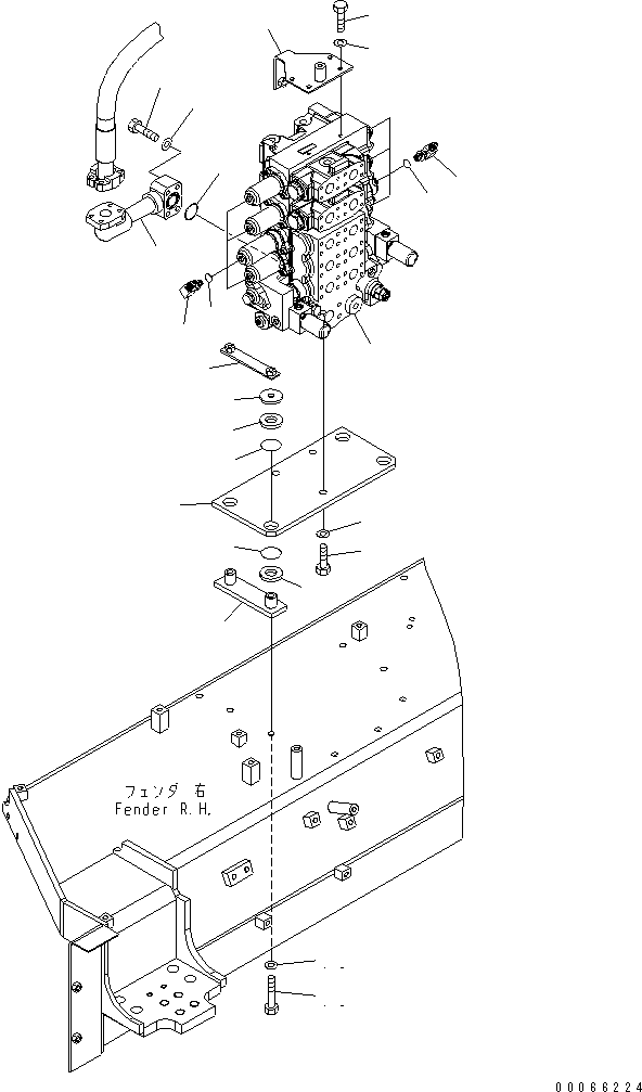 Bulldozers Komatsu / D85PX-15E0 S/N 1201-11608 (ecot3, For EU)(d85px-2c) / CONTROL VALVE (FOR SCRAPER SPEC.)(#1201-)(270310 : M2210-06D2)