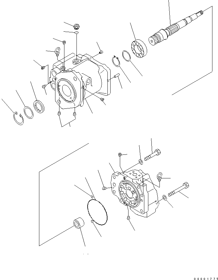 Bulldozers Komatsu / D85PX-15E0 S/N 1201-11608 (ecot3, For EU)(d85px-2c) / H.S.S. PUMP (1/6)(#1201-)(450070 : Y1600-01A0)