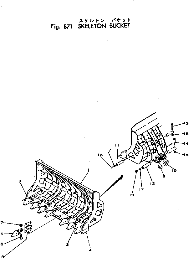 Crawler Loaders Komatsu / D95S-1 S/N 1003-UP(d95s-1r) / SKELETON BUCKET(210120 : 871)