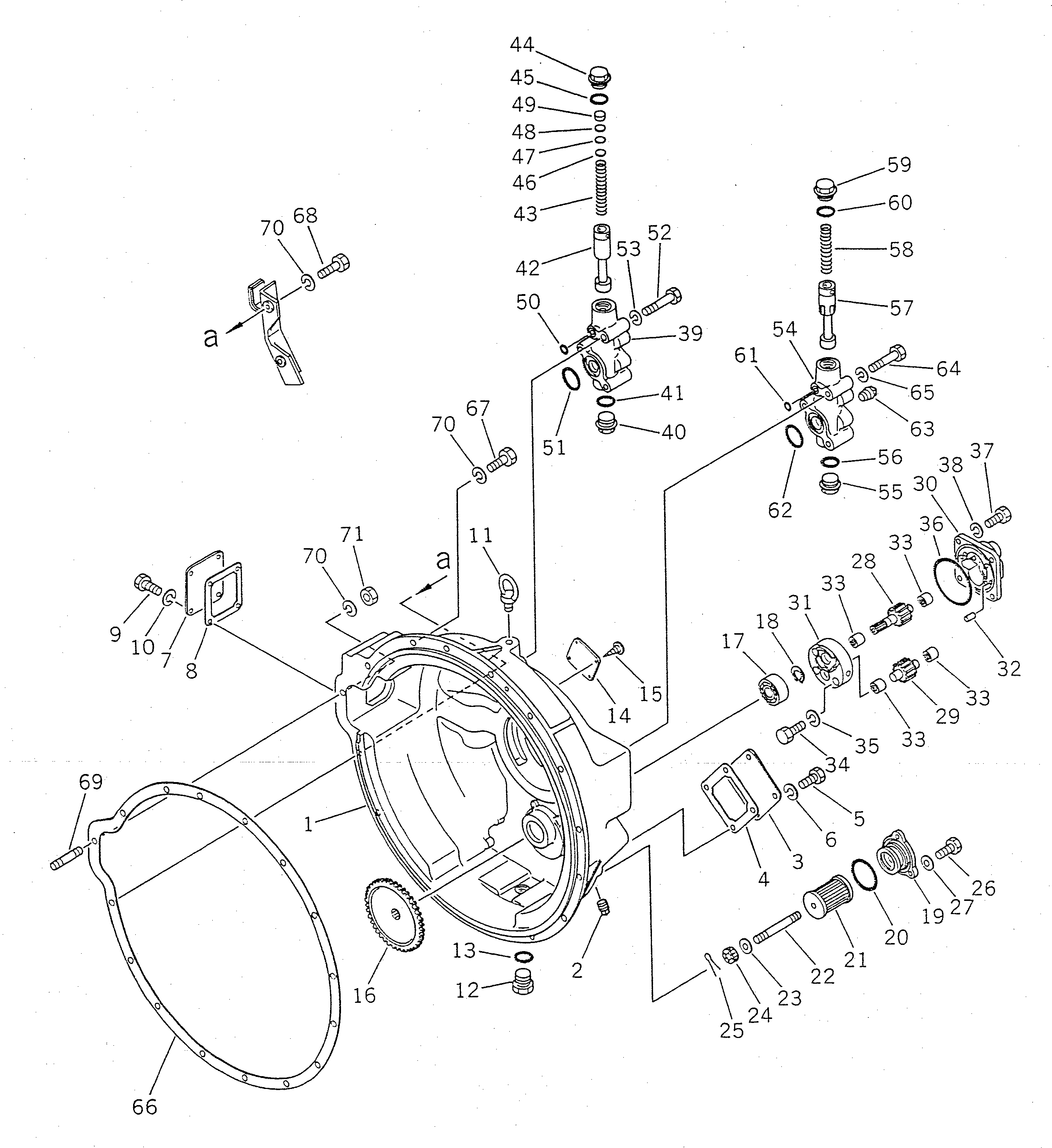 Crawler Loaders Komatsu / D95S-2 S/N 2001-UP(d95s-2c) / TORQUE CONVERTER HOUSING ? RELIEF AND REGULAR VALVE AND SCAVENGE PUMP(060020 : 1221) Crawler Loaders Komatsu / D95S-2 S/N 2001-UP(d95s-2c) / TORQUE CONVERTER HOUSING ? RELIEF AND REGULAR VALVE AND SCAVENGE PUMP(060020 : 1221)