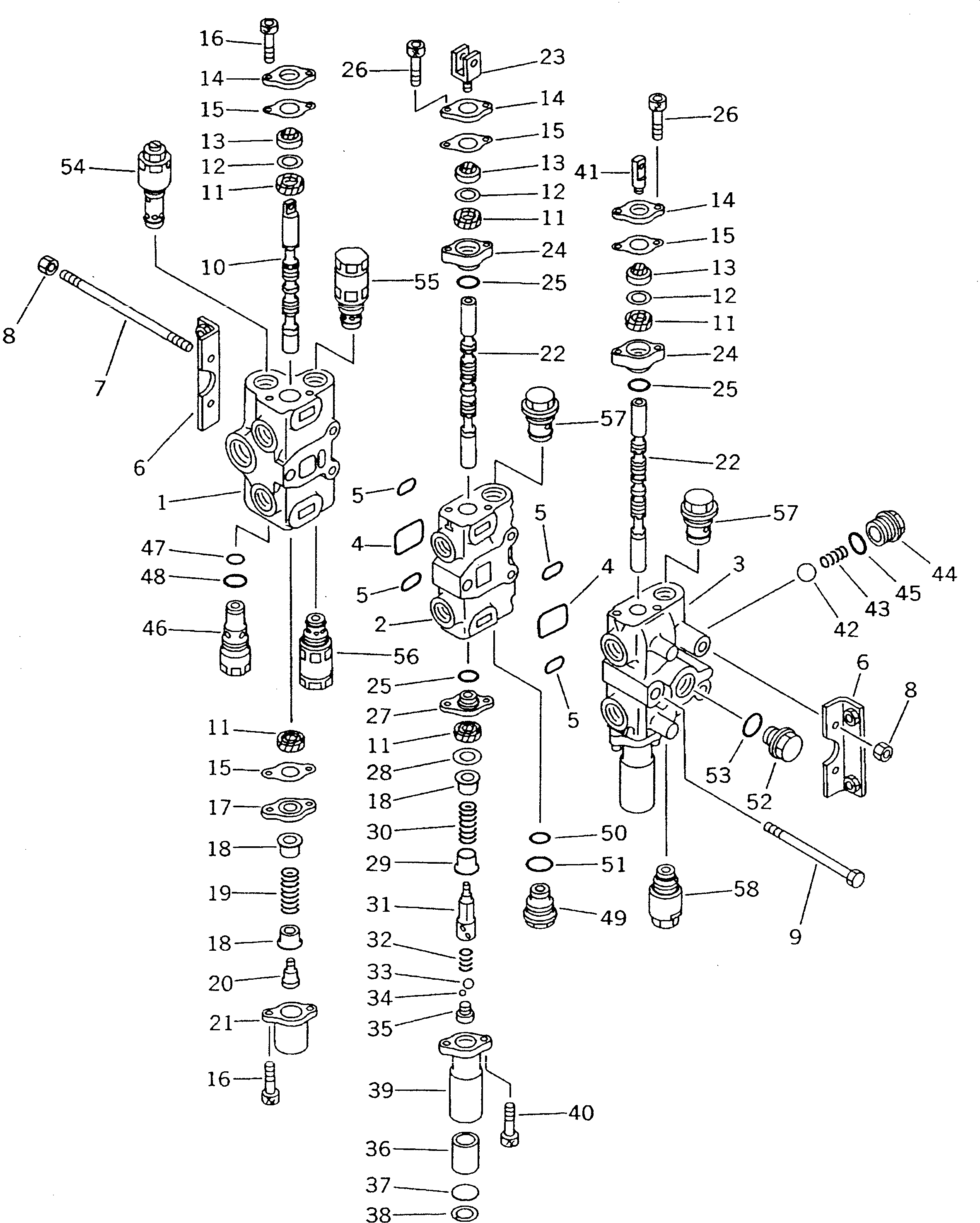 Bulldozers Komatsu / DNH020-6M-SC S/N 60001-UP (D20S-6)(dnh020ac) / WORK EQUIPMENT CONTROL VALVE (1/2) (FOR 3-POINT HITCH)(060020 : 6205)