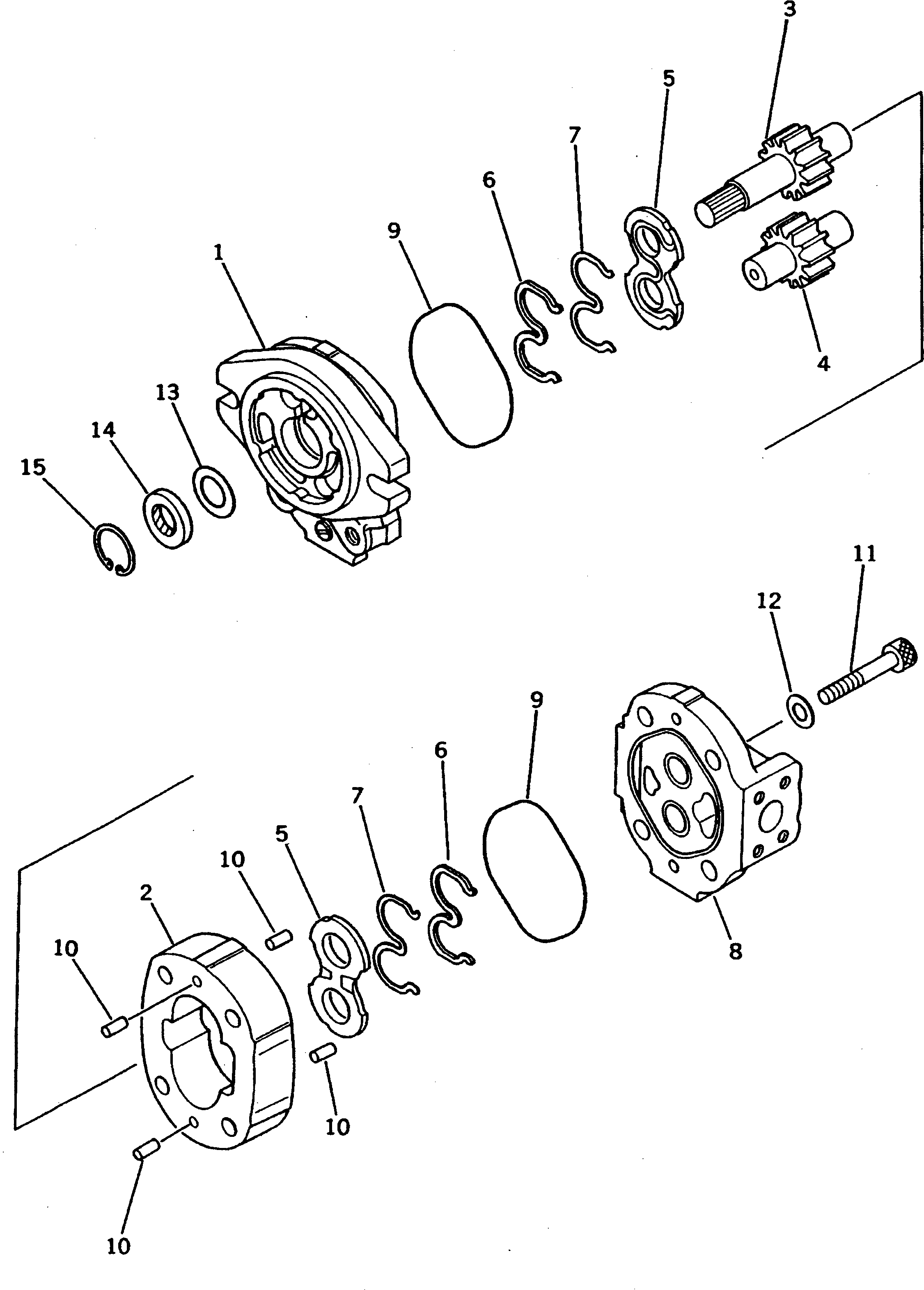Bulldozers Komatsu / DNP031-3C-E S/N 42001-UP (D31E-20)(dnp0312c) / P.T.O. PUMP(060010 : Y1601-01A1)