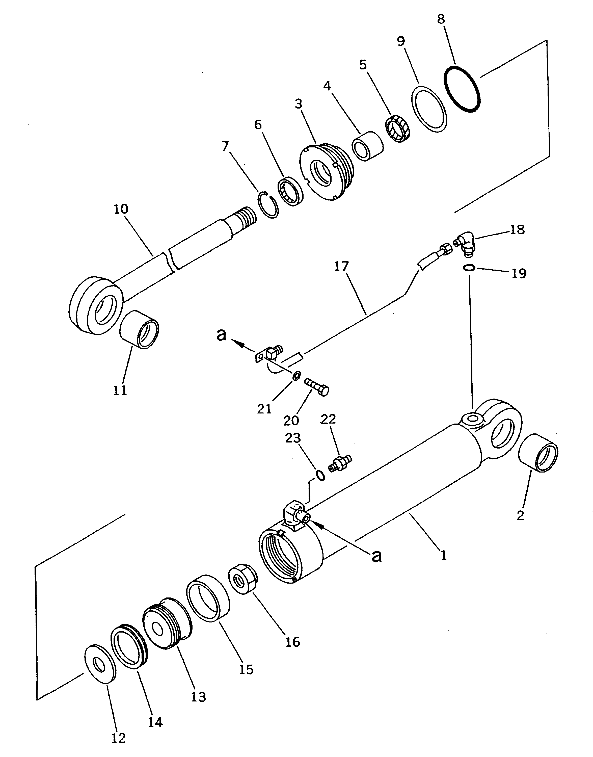 Bulldozers Komatsu / DRT031-2H S/N 41001-UP (D31S/Q/SM-20)(drt031-c) / RIPPER CYLINDER(150010 : Y1621-01A0)