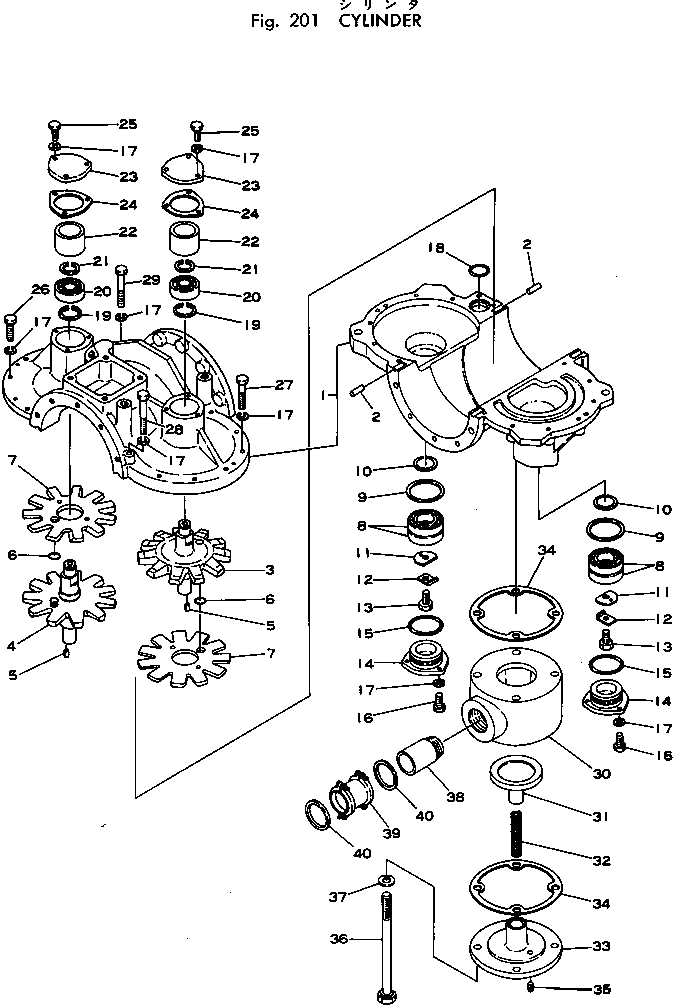 Compressors Komatsu / EC25ZS-1 S/N 1001-UP(ec25zs-c) / CYLINDER(060010 : 201)