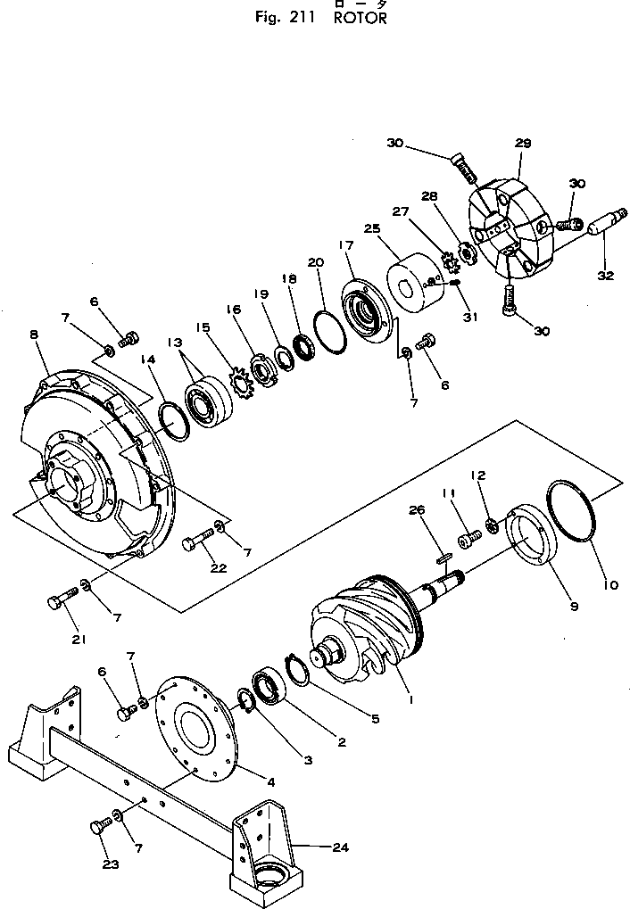 Compressors Komatsu / EC25ZS-1 S/N 1001-UP(ec25zs-c) / ROTOR(060020 : 211)