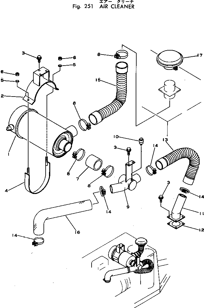 Compressors Komatsu / EC25ZS-1 S/N 1001-UP(ec25zs-c) / AIR CLEANER(060050 : 251)
