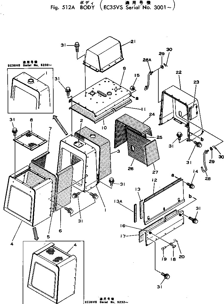 Compressors Komatsu / EC35VS-2 S/N 3001-UP(ec35vs-c) / BODY(150040 : 512A)