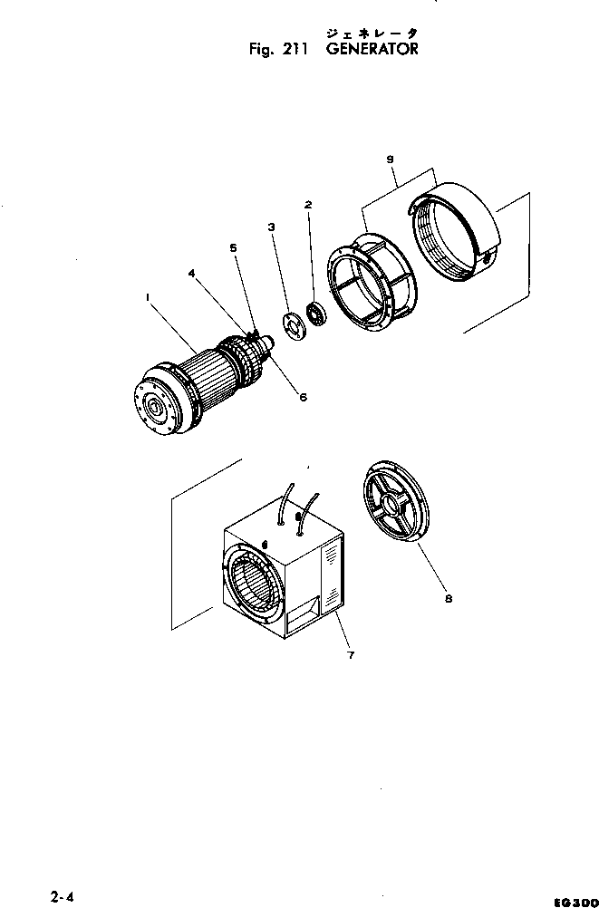 Diesel Generators Komatsu / EG300-1 S/N 1001-UP(eg300-1c) / GENERATOR(060020 : 211)