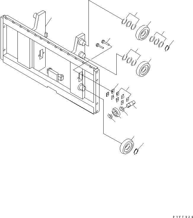 Komatsu parts book diagram for FB09HF-18F-12-A S/N 837898-UP: [їЄЅ ?ІжРьёЛ (FOR FFVГЕјЬ)][FORK CARRIAGE (FOR FFV MAST)]
