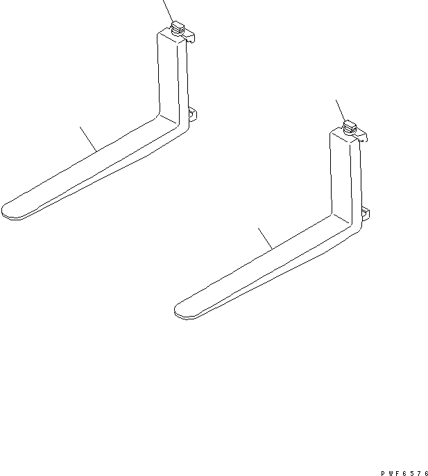 Komatsu parts book diagram for FB09HF-18F-12-A S/N 837898-UP: [ ?хІж (FOR 1.4-1.8T) (L=770)][FORK (FOR 1.4-1.8T) (L=770)]