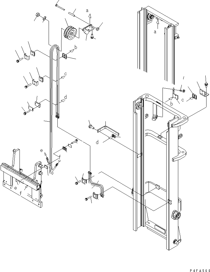 Komatsu parts book diagram for FB09HF-18F-12-A S/N 837898-UP: [3  ? ? ? ?їШЦЖ ? ?FVГЕјЬЕд№Ь (УГУЪІаТЖ ?хІжХыМеКЅ) (3.5-3.7M)][3 SPOOL CONTROL VALVE FV MAST PIPING (FOR SIDE SHIFTER INTEGRAL TYPE) (