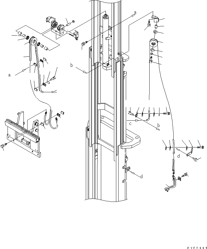 Komatsu parts book diagram for FB09HF-18F-12-A S/N 837898-UP: [3  ? ? ? ?їШЦЖ ? ?TFVГЕјЬЕд№Ь (УГУЪІаТЖ ?хІжХыМеКЅ) (3.7-4.7M)][3 SPOOL CONTROL VALVE TFV MAST PIPING (FOR SIDE SHIFTER INTEGRAL TYPE)