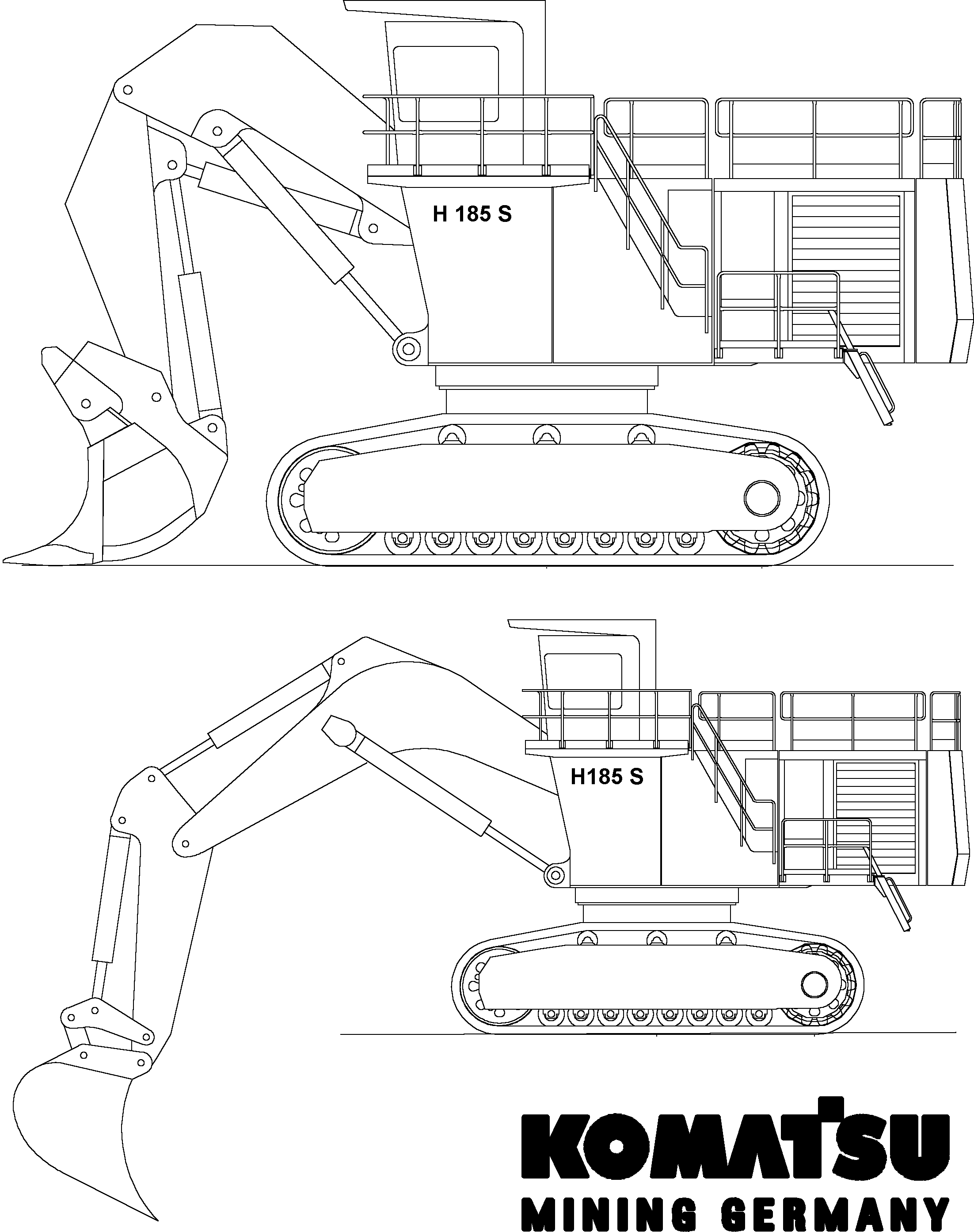 Excavators Mining Komatsu / H185S S/N 06085(g06085)