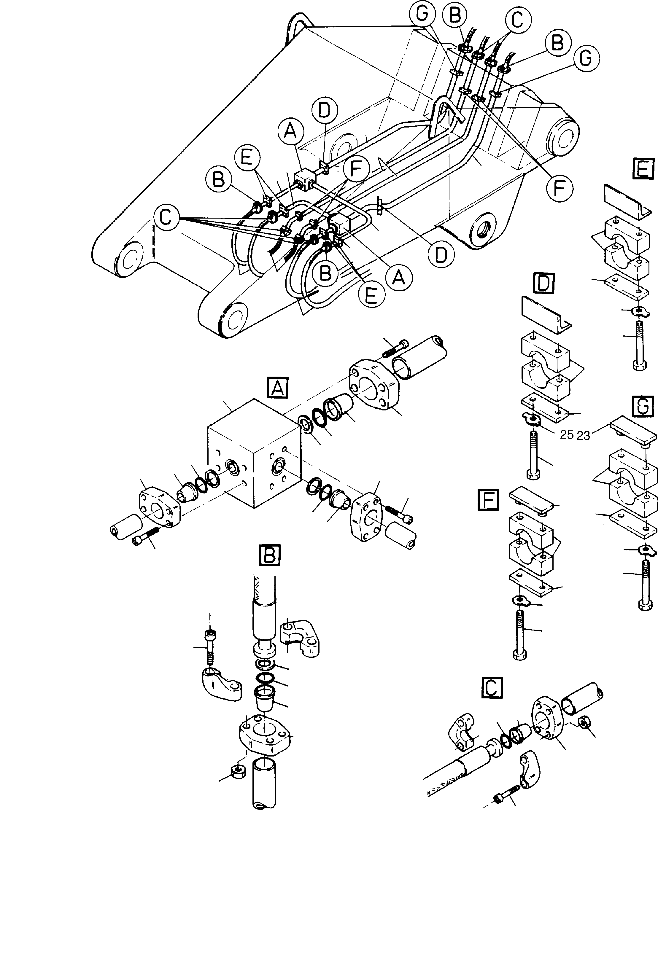Excavators Mining Komatsu / H185S S/N 06085(g06085) / Bullclam Bucket Stick  4.3 m(585-4200 : 585-4200)