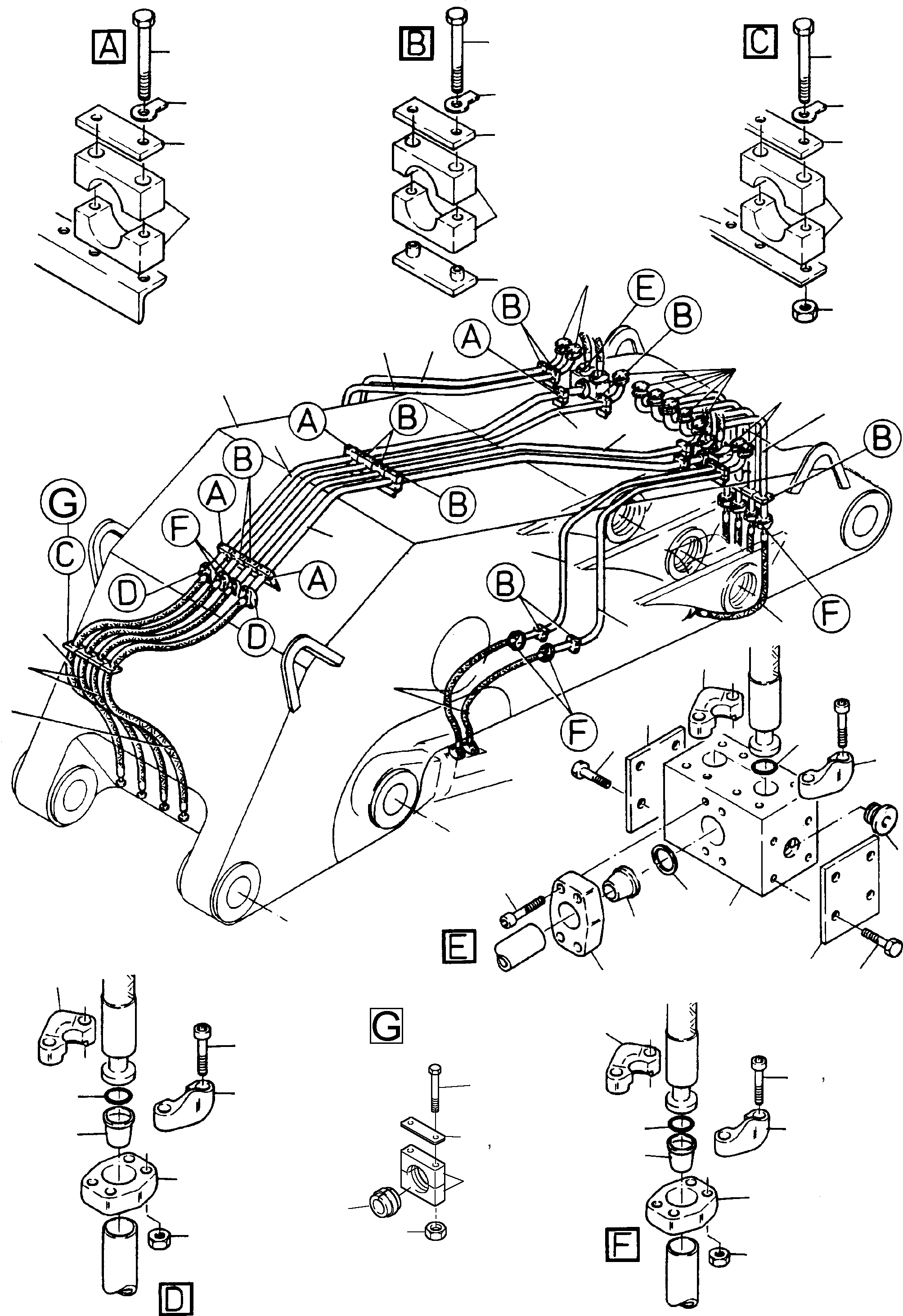Excavators Mining Komatsu / H185S S/N 06085(g06085) / Basic Boom(585-4000 : 585-4000)
