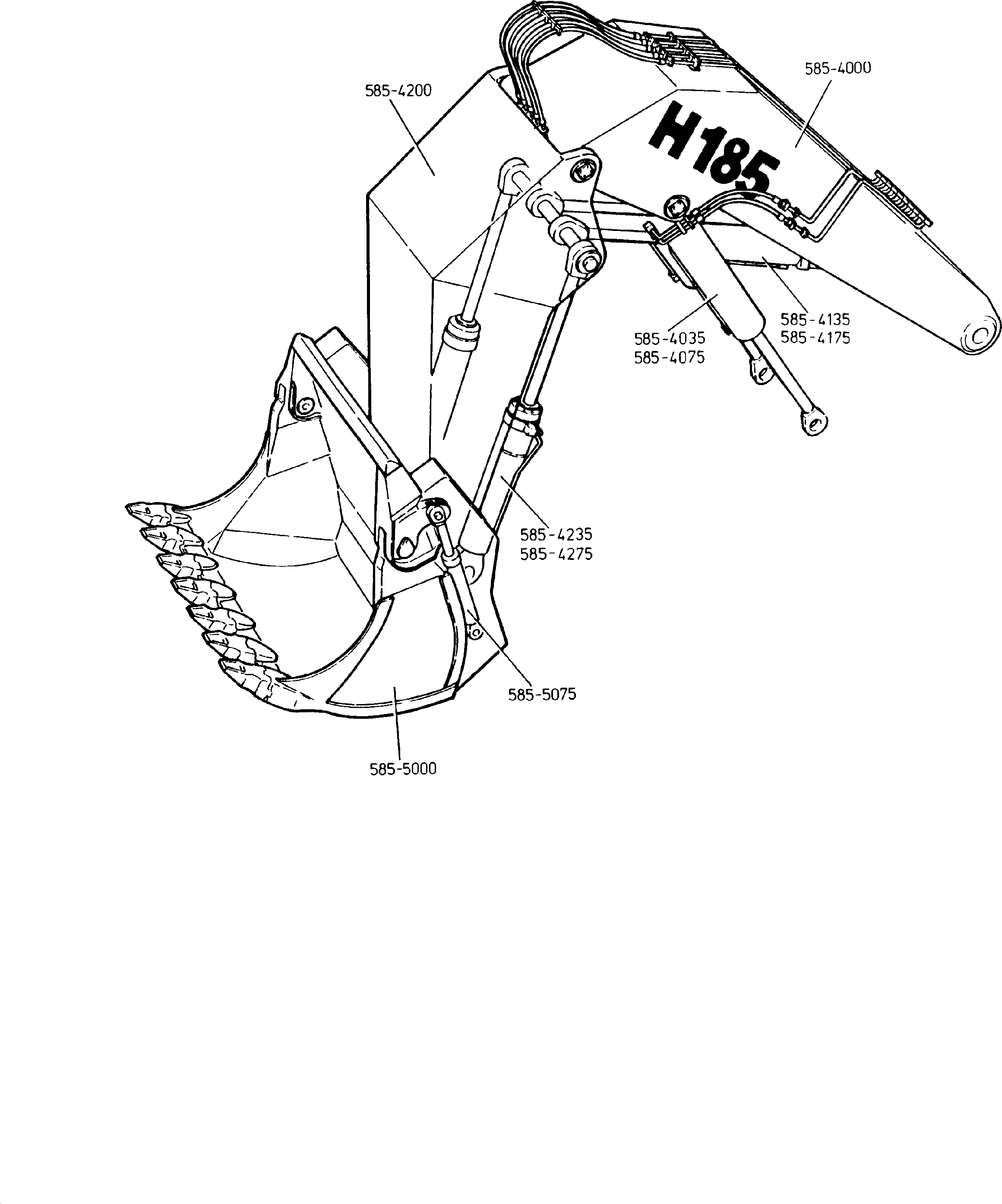 Excavators Mining Komatsu / H185S S/N 06085(g06085) / (585-0040 : 585-0040)