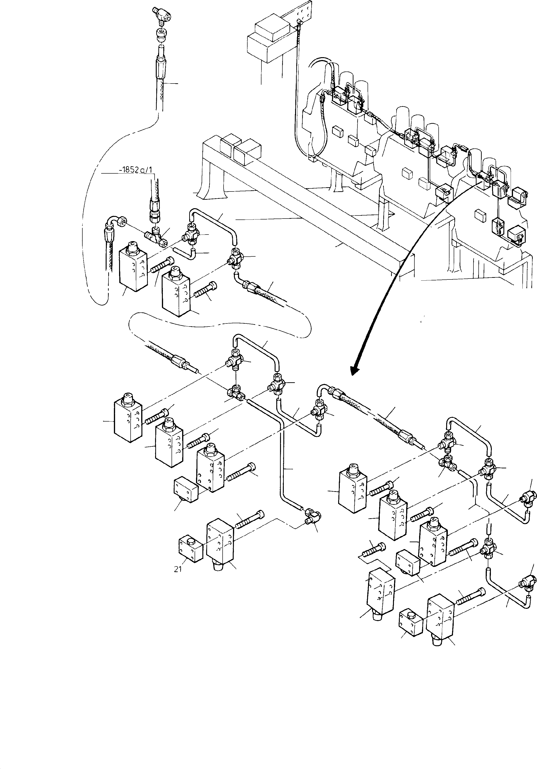 Excavators Mining Komatsu / H185S S/N 06085(g06085) / Pilot Control, Manifold, Control Blocks (Backhoe)(585-1852 : 585-1852)