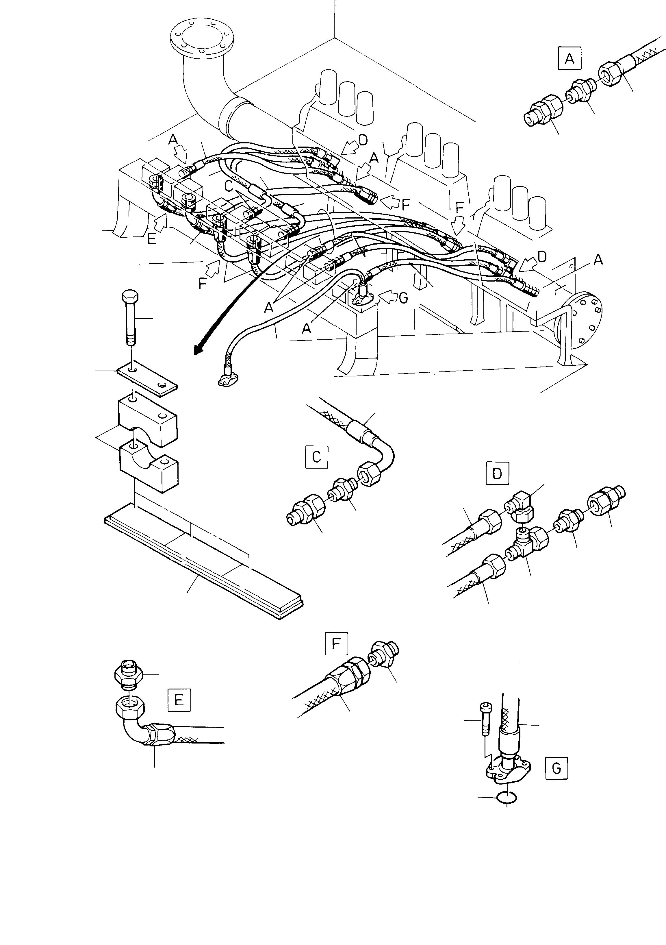 Excavators Mining Komatsu / H185S S/N 06085(g06085) / Pilot Control, Manifold, Control Blocks (Backhoe)(585-1852 : 585-1852)