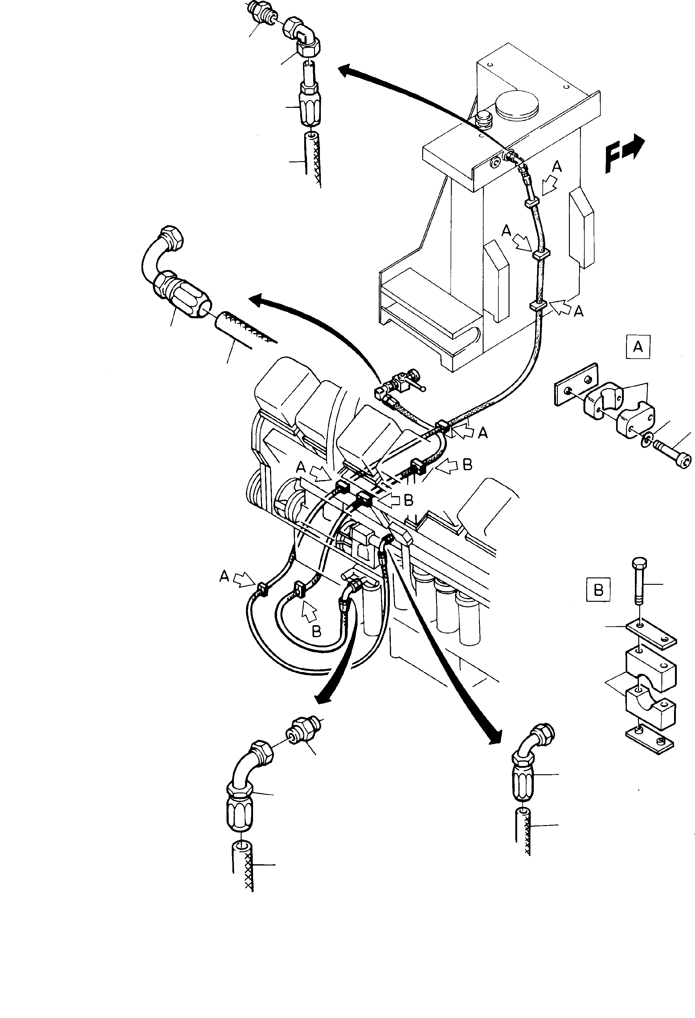 Excavators Mining Komatsu / H185S S/N 06085(g06085) / Fuel Lines(585-1285 : 585-1285)