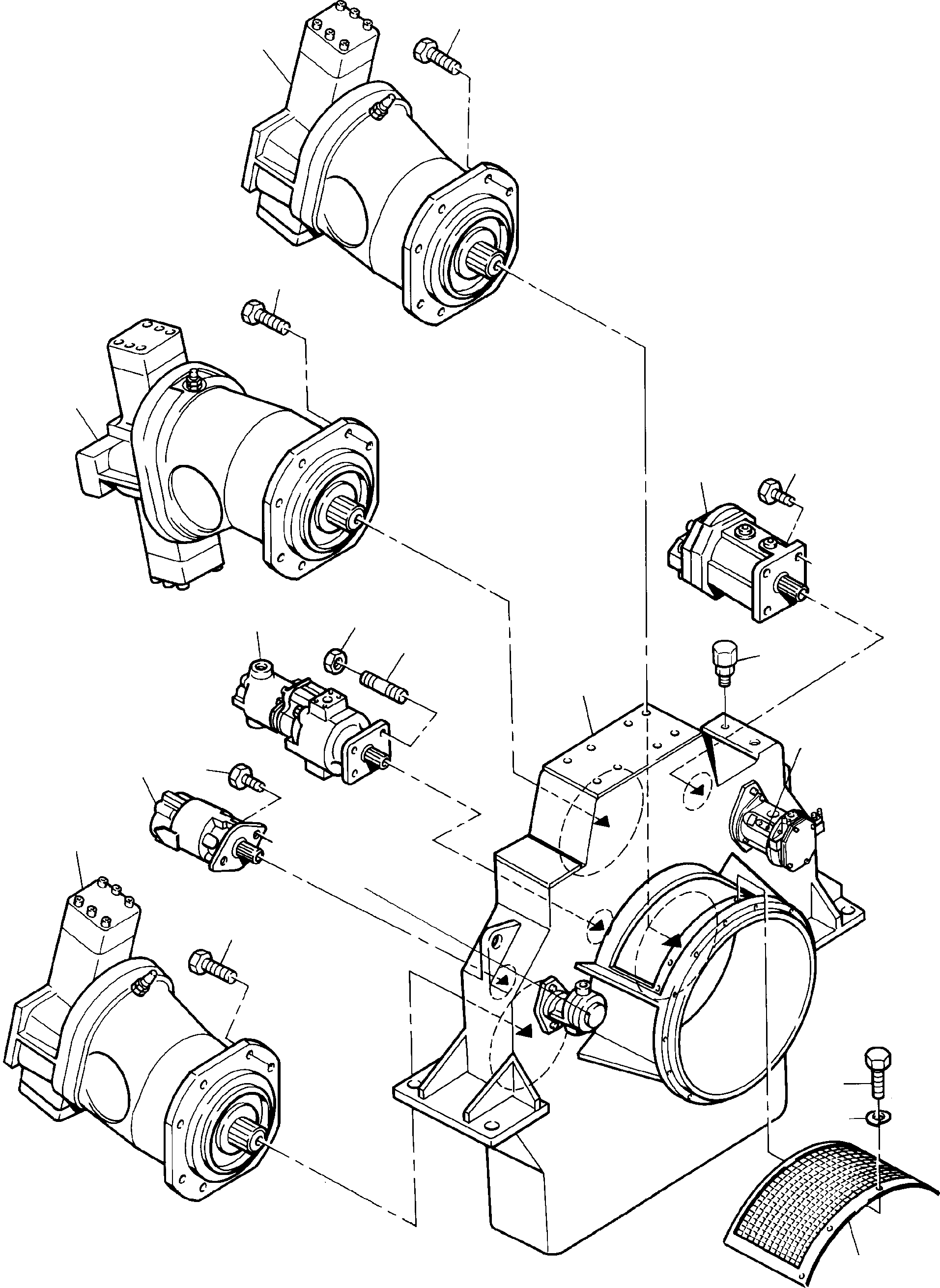 Excavators Mining Komatsu / H185S S/N 06085(g06085) / Grease Pump Arr. withPump Distributor Gear(585-1220 : 585-1220)