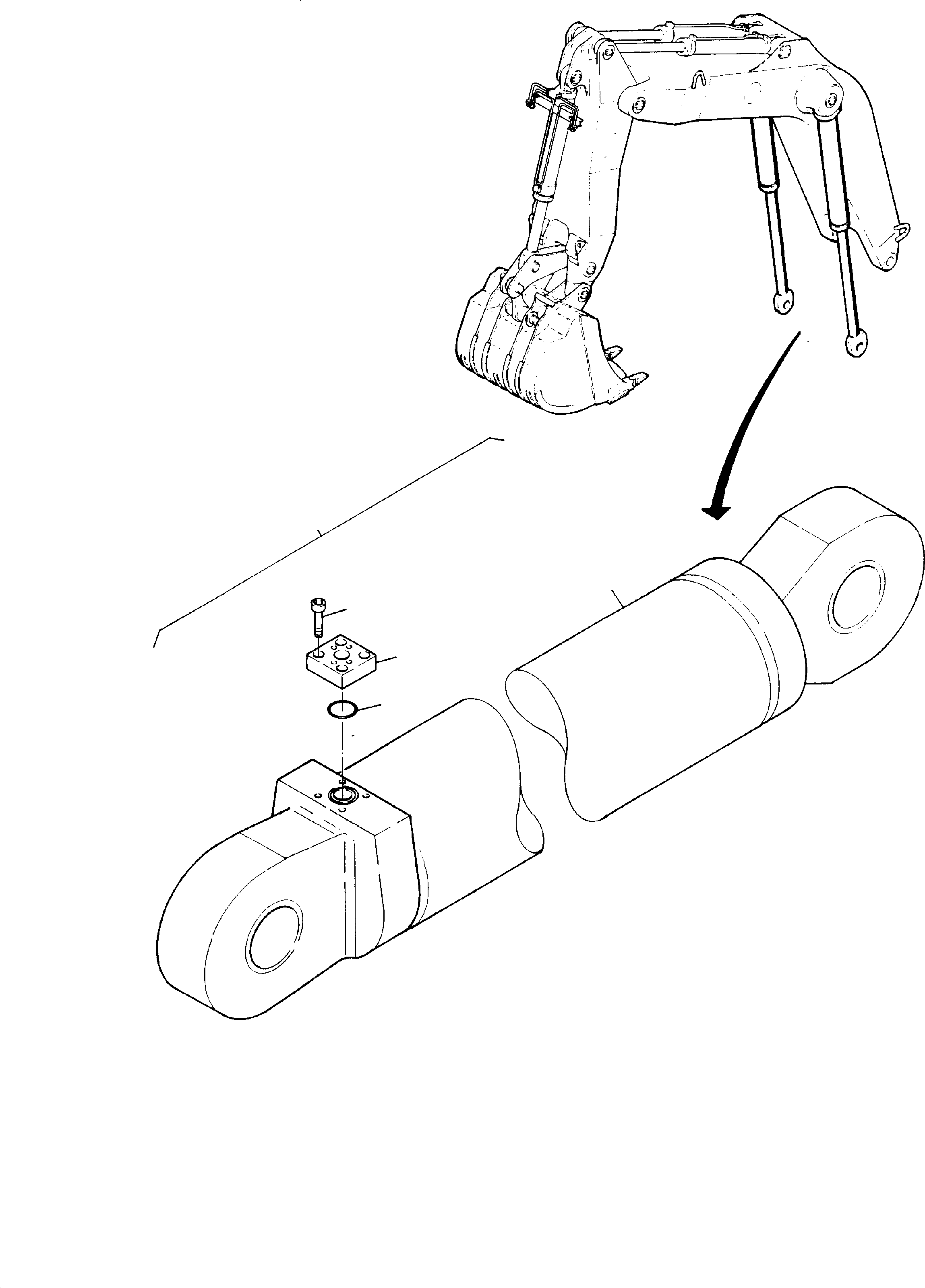 Excavators Mining Komatsu / H185S S/N 06085(g06085) / Basic Boom Cylinder(585-4036b : 585-4036b)