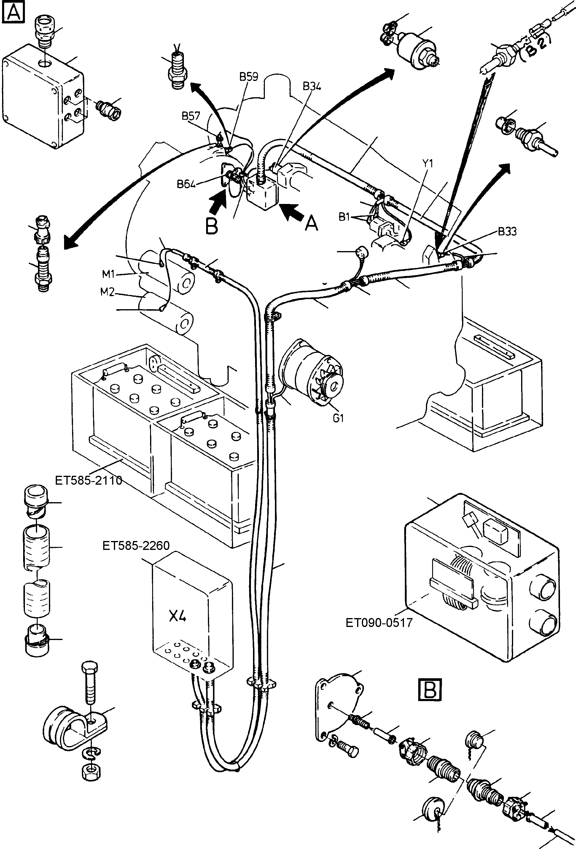 Excavators Mining Komatsu / H185S S/N 06091(g06091) / Cables - Engine, Cummins and Transmitter(585-2227 : 585-2227)