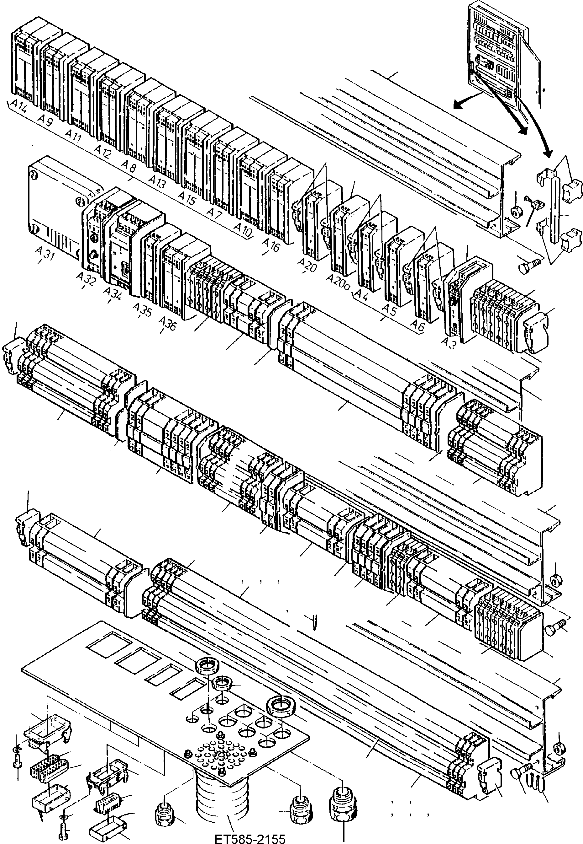 Excavators Mining Komatsu / H185S S/N 06091(g06091) / Main Switch Box(585-2265c : 585-2265c)