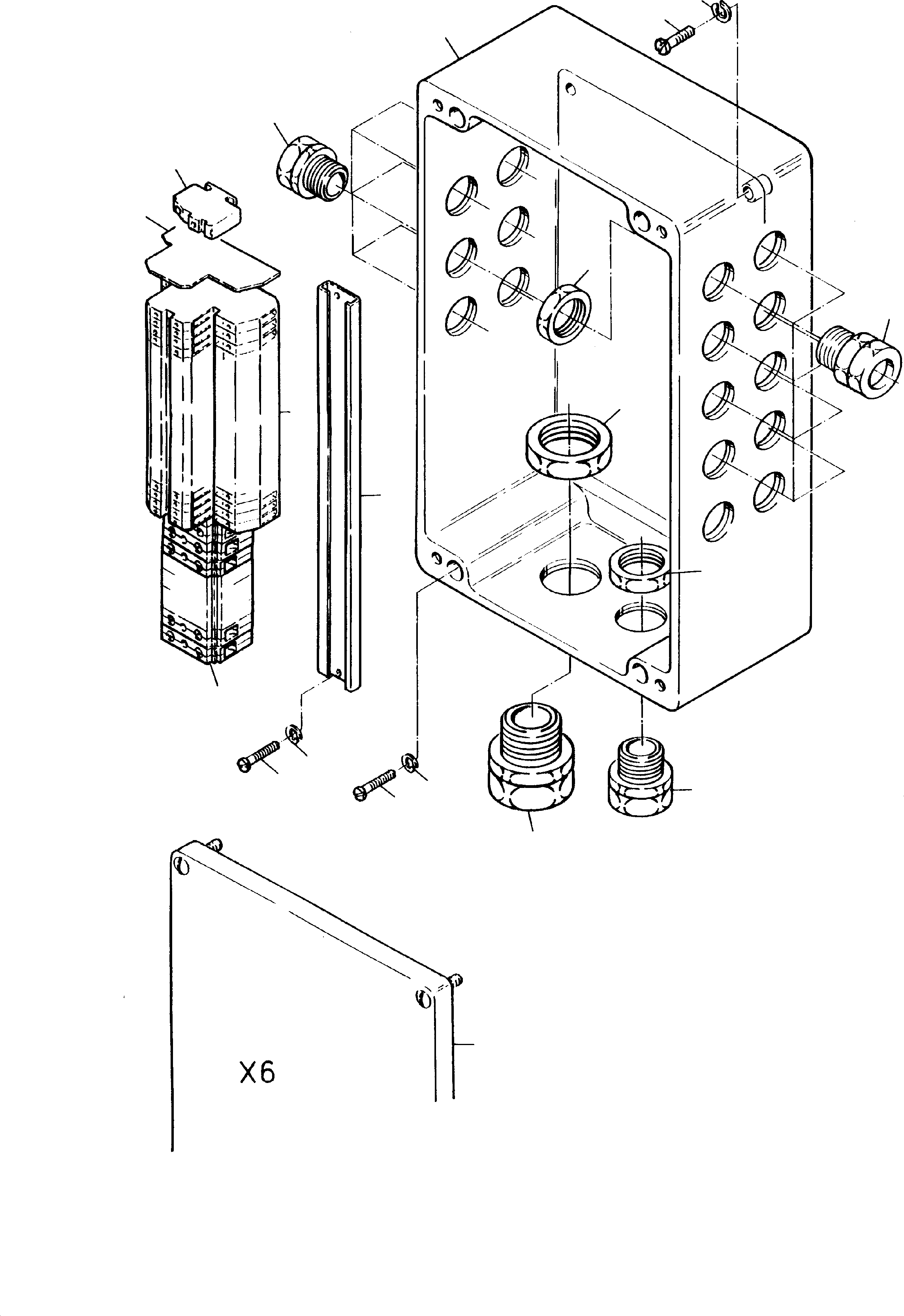 Excavators Mining Komatsu / H185S S/N 06091(g06091) / Junction Box on Control Blocks(585-2297 : 585-2297)
