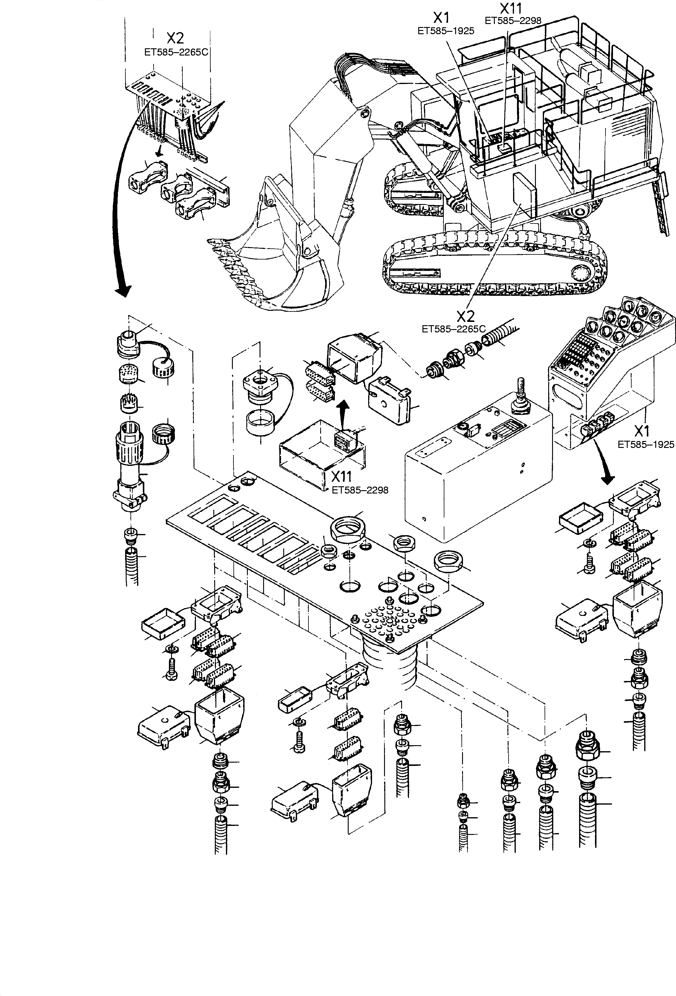 Excavators Mining Komatsu / H185S S/N 06091(g06091) / Electric, Cab Support(585-2215 : 585-2215)