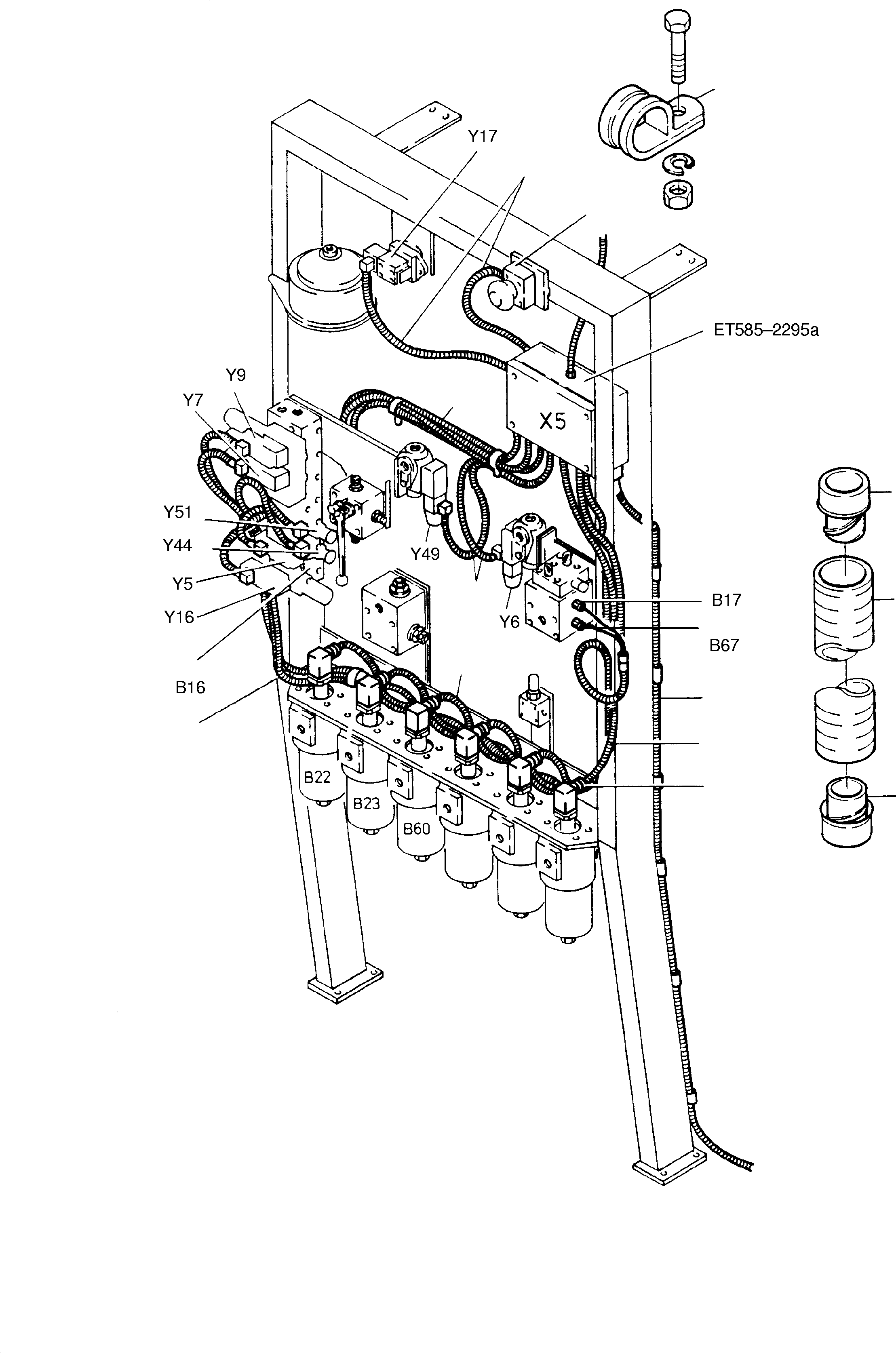 Excavators Mining Komatsu / H185S S/N 06091(g06091) / Cables - Control Frame(585-2230 : 585-2230)