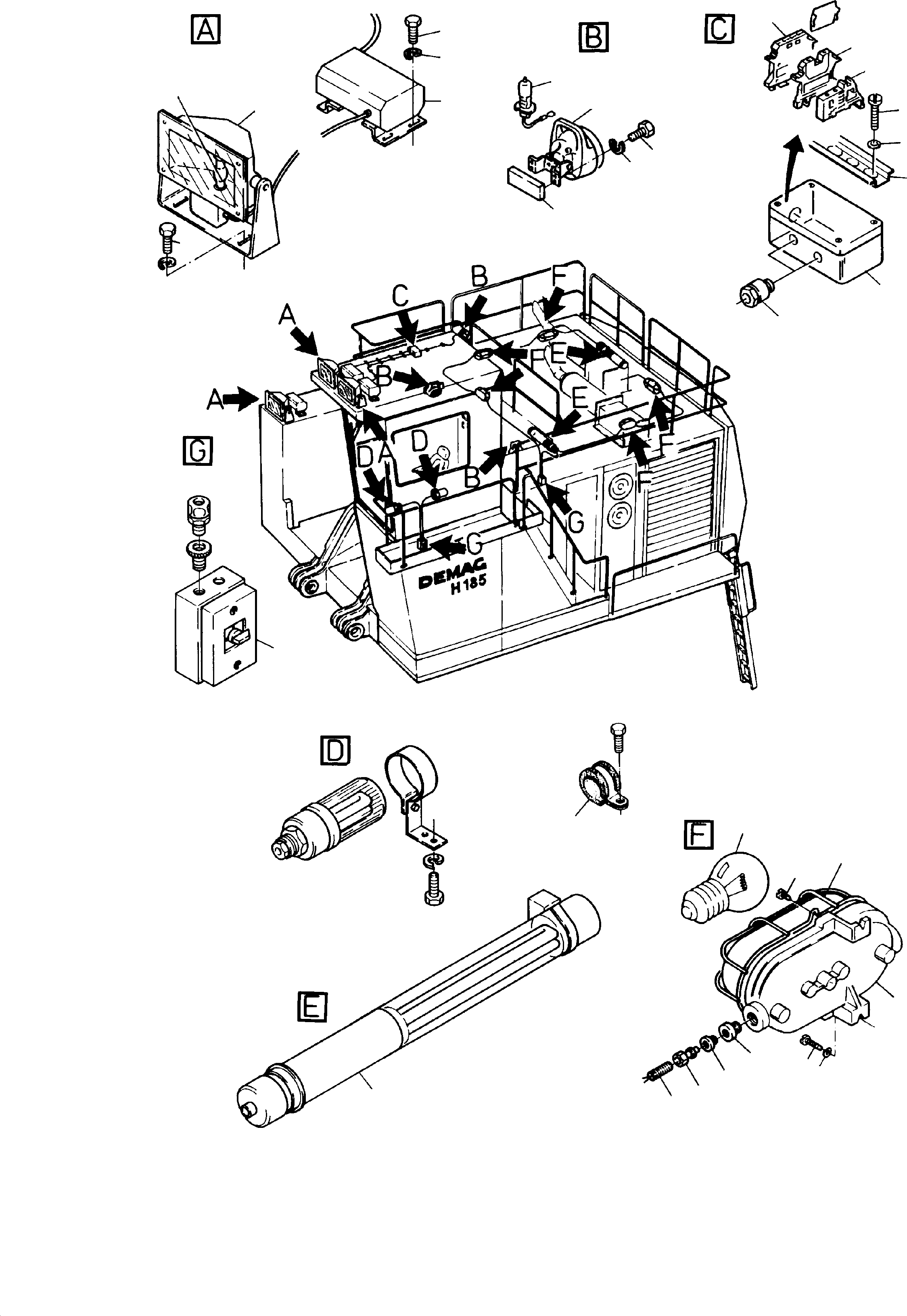Excavators Mining Komatsu / H185S S/N 06091(g06091) / Illumination on Option(585-2130 : 585-2130)
