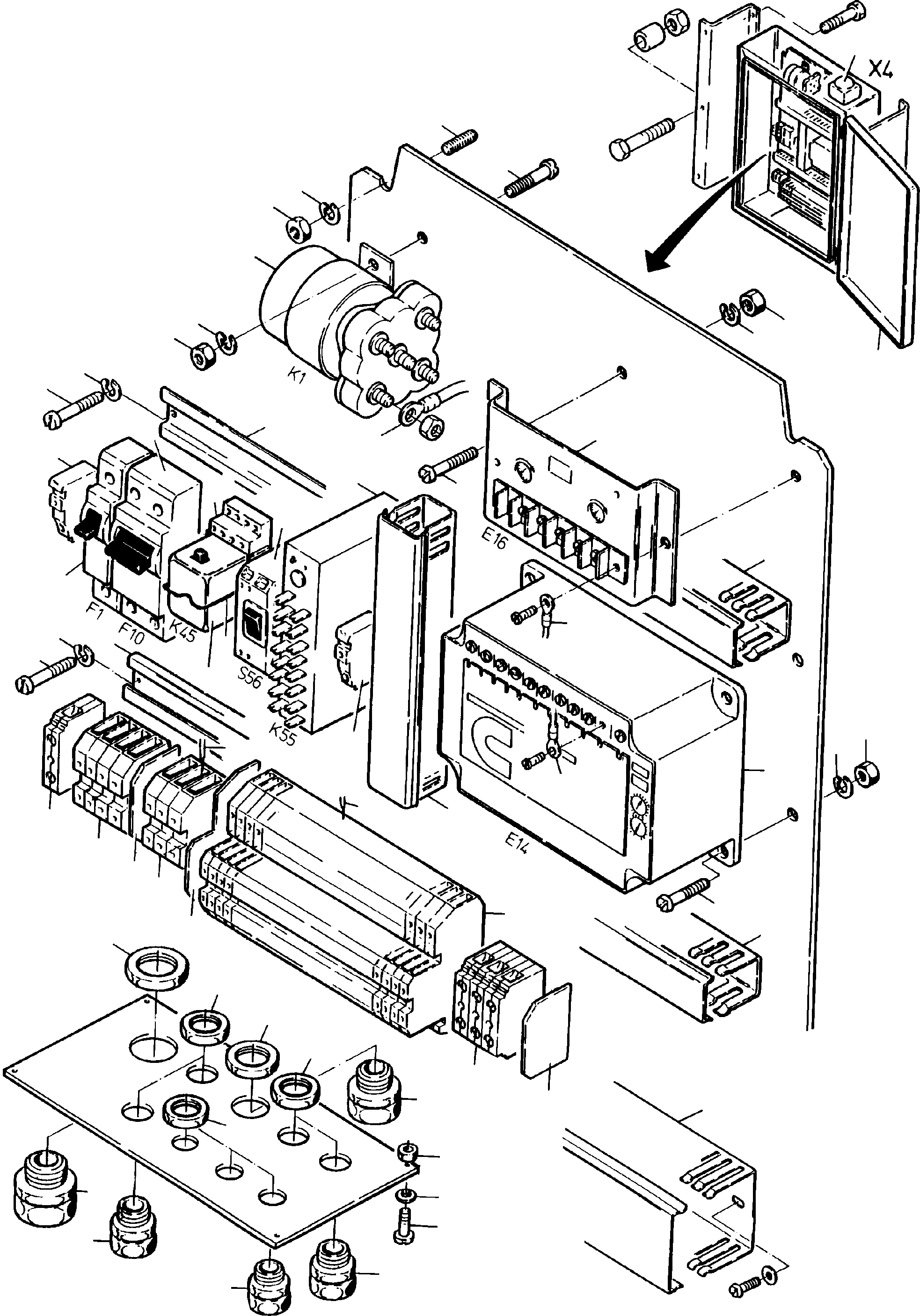Excavators Mining Komatsu / H185S S/N 06091(g06091) / Engine Switch Box(585-2260b : 585-2260b)