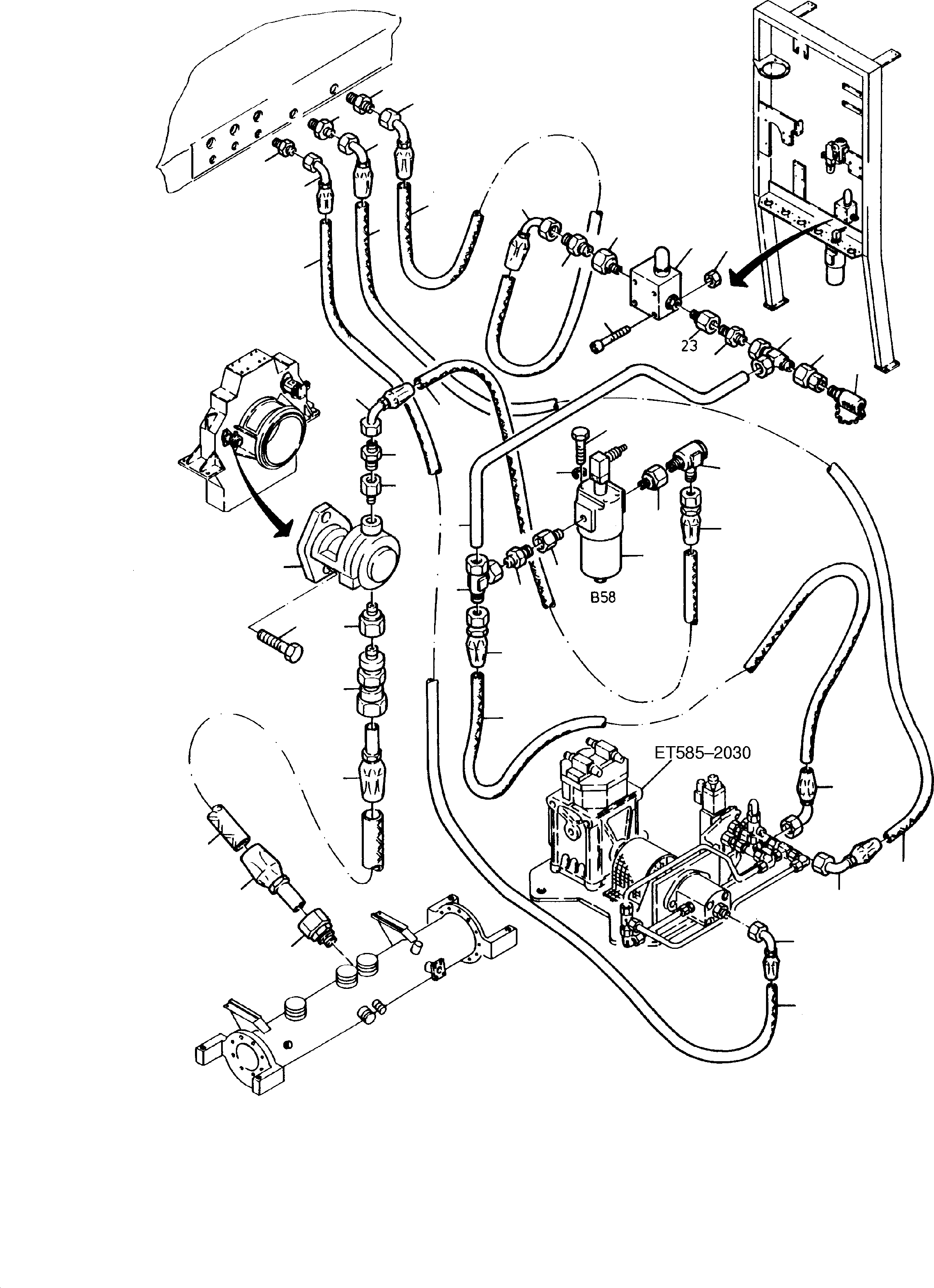 Excavators Mining Komatsu / H185E S/N 06099(g06099) / Hydr. for Air Conditioning Equipment(585-2035 : 585-2035)