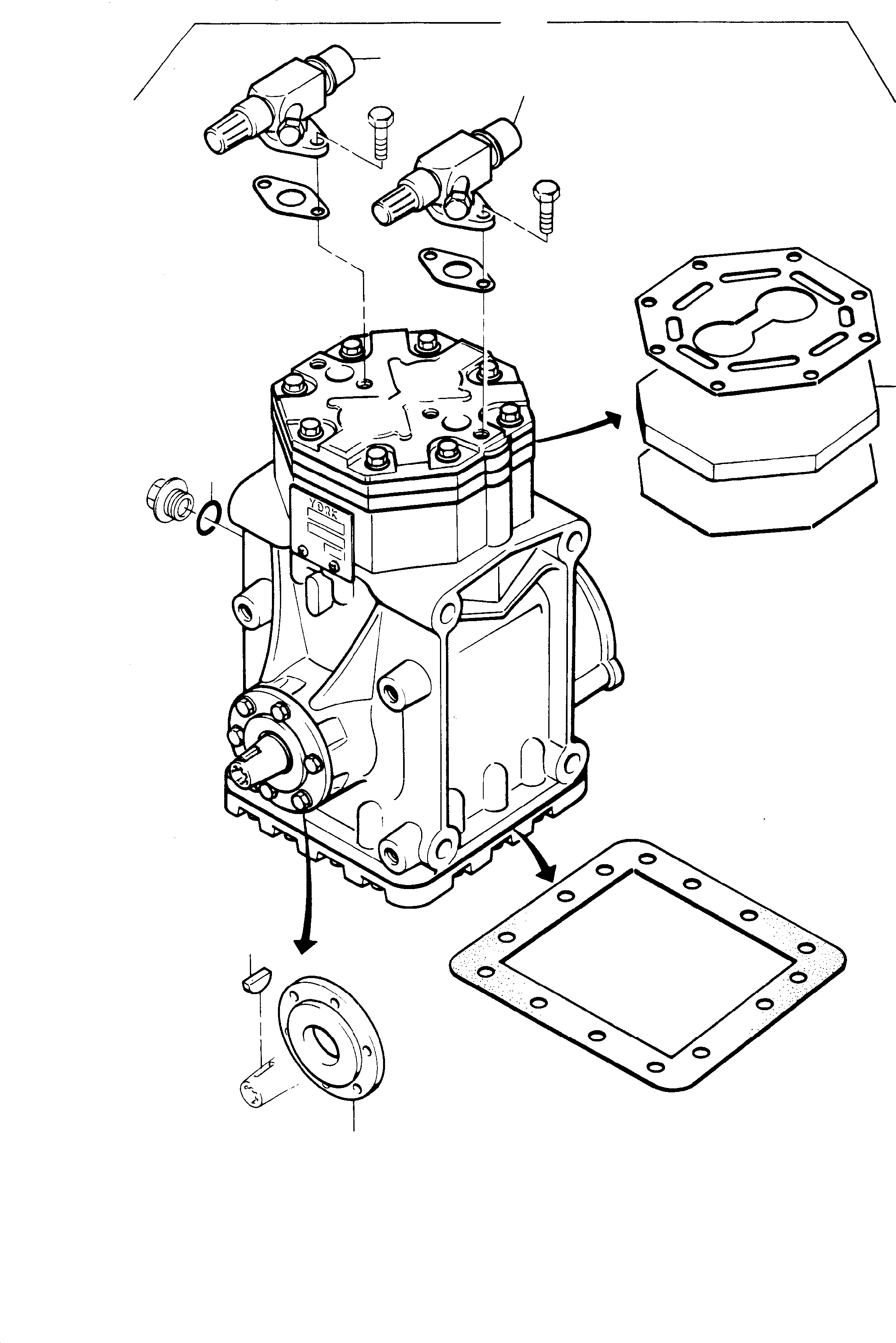 Excavators Mining Komatsu / H185E S/N 06099(g06099) / Air Conditioning Compressor(090-6312 : 090-6312)