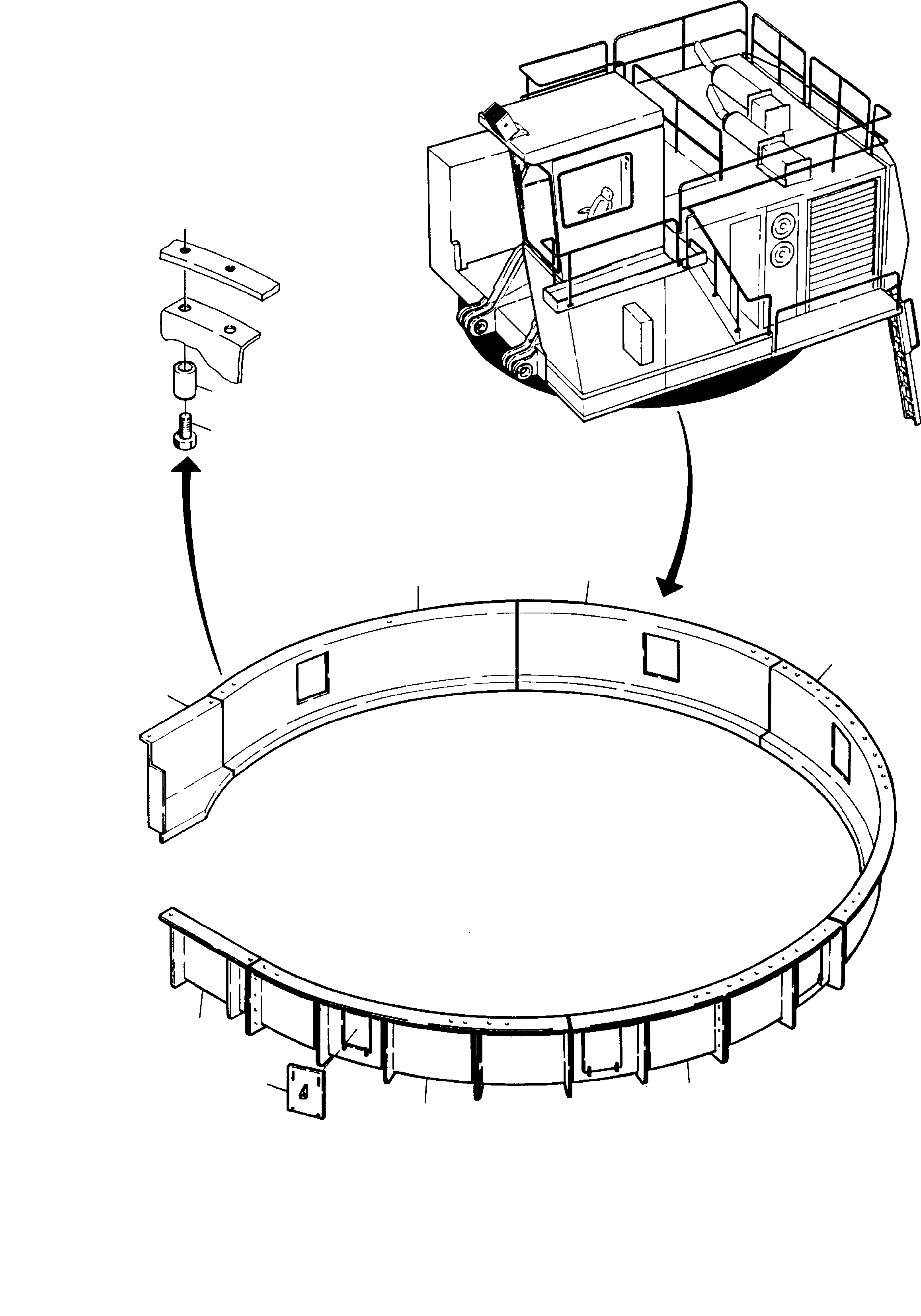 Excavators Mining Komatsu / H185E S/N 06099(g06099) / Slew Ring Protection(585-1120 : 585-1120)