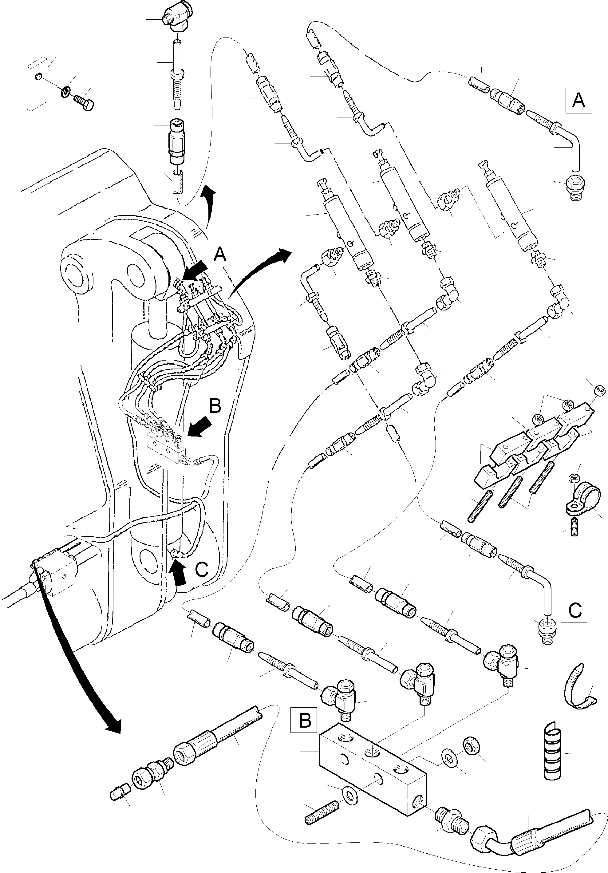 Excavators Mining Komatsu / PC3000-1 S/N 06179(g06179) / Central Lubrication - Bullclam, Standard(114-2350f : 114-2350f)