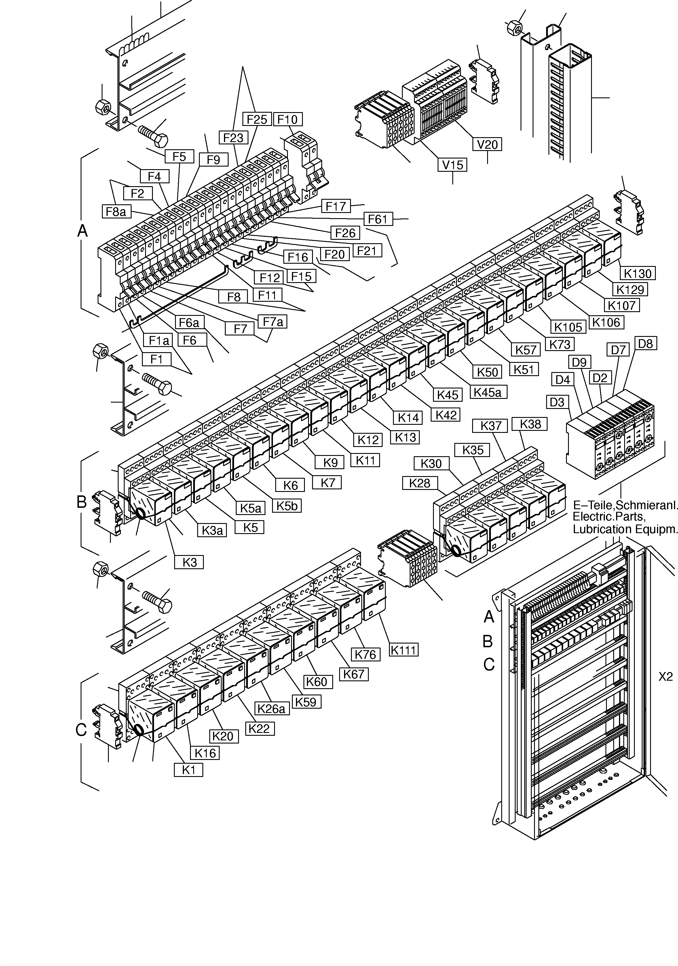 Excavators Mining Komatsu / PC3000-1 S/N 06179(g06179) / Main Switch Box in Cab Support(485-2165d : 485-2165d)