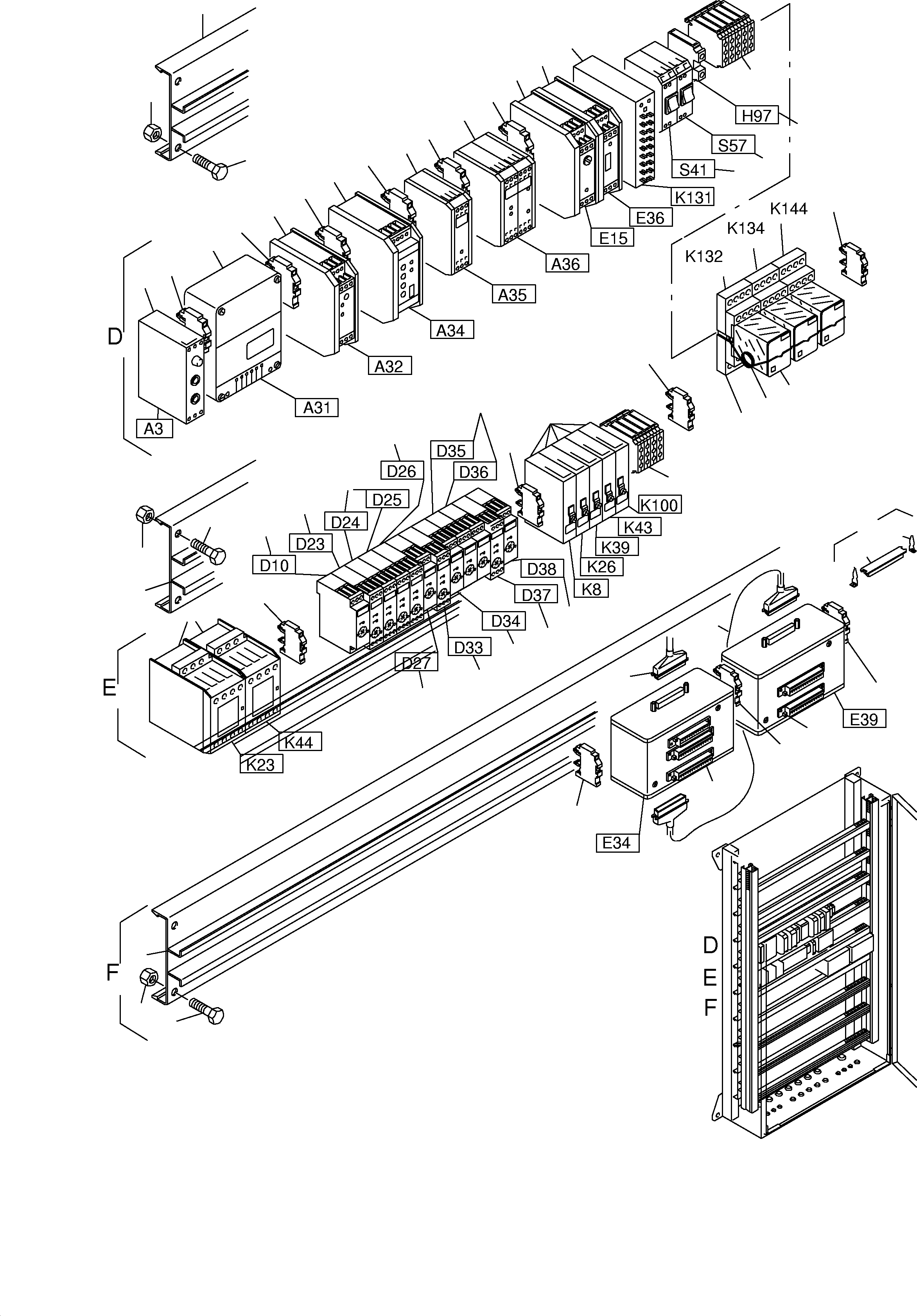 Excavators Mining Komatsu / PC3000-1 S/N 06179(g06179) / Main Switch Box in Cab Support(485-2165d : 485-2165d)