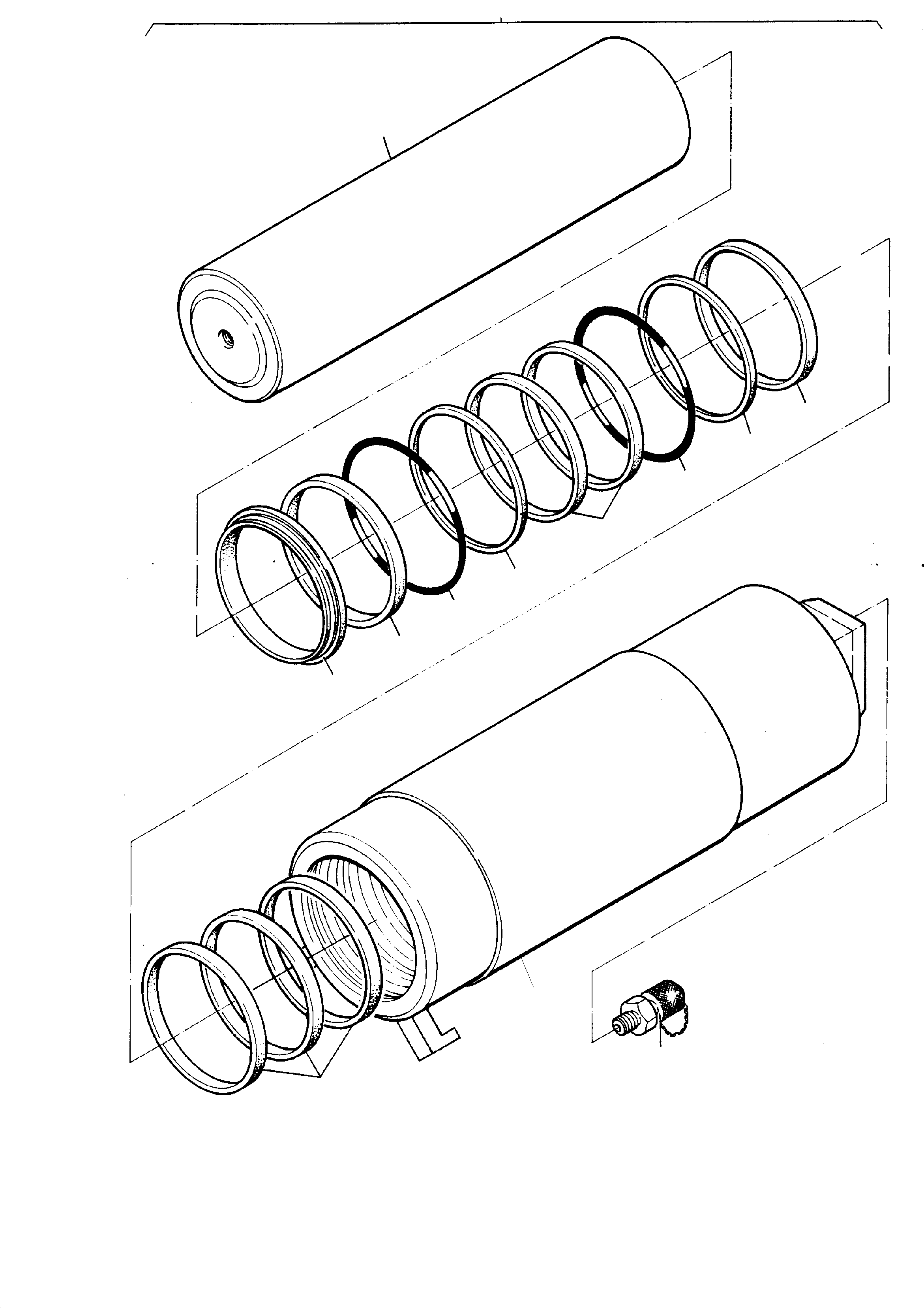 Komatsu parts book diagram for PC3000-1 S/N 06184: HYDRAULIC TENSIONER