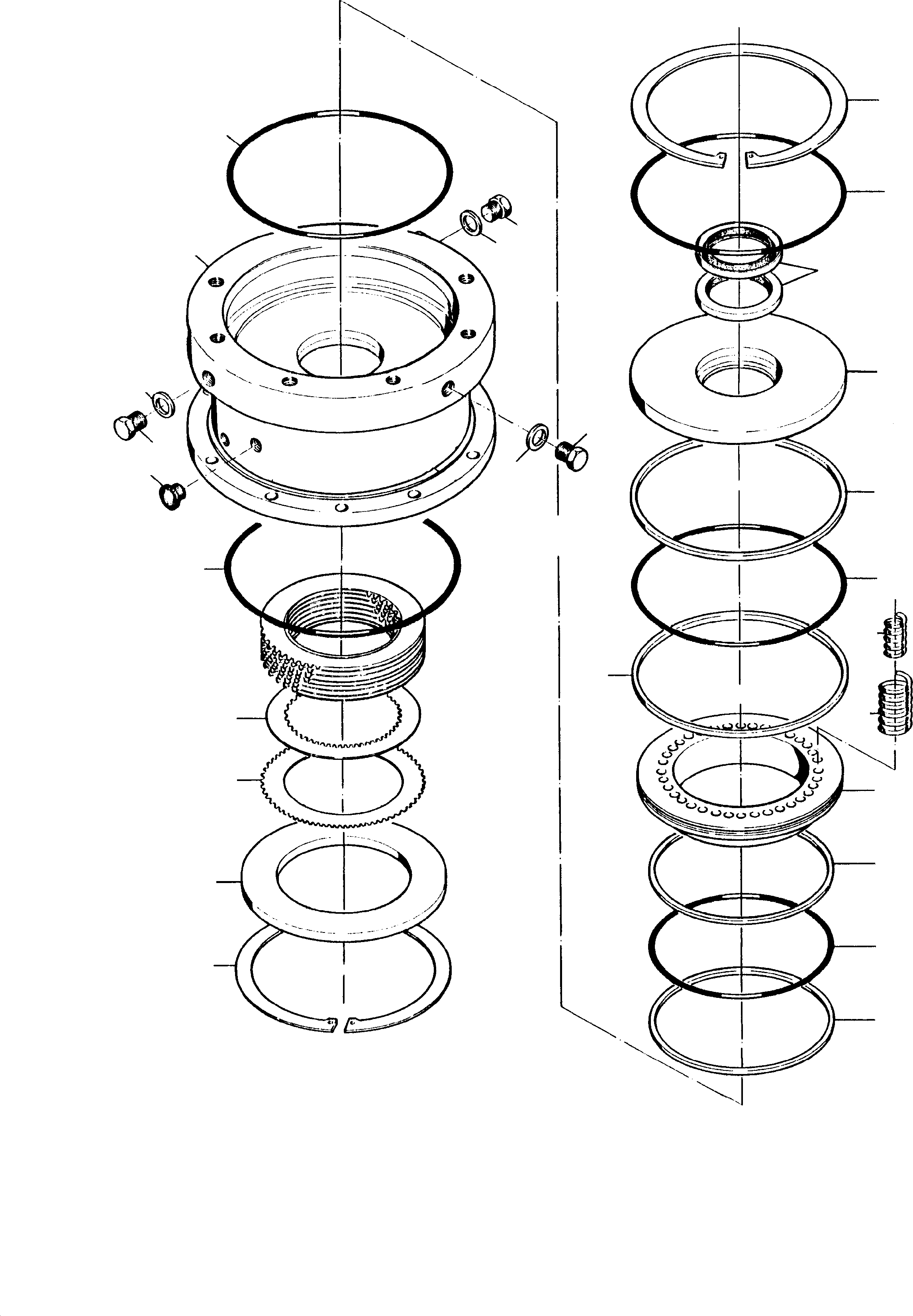 Komatsu parts book diagram for PC3000-1 S/N 06184: BRAKE